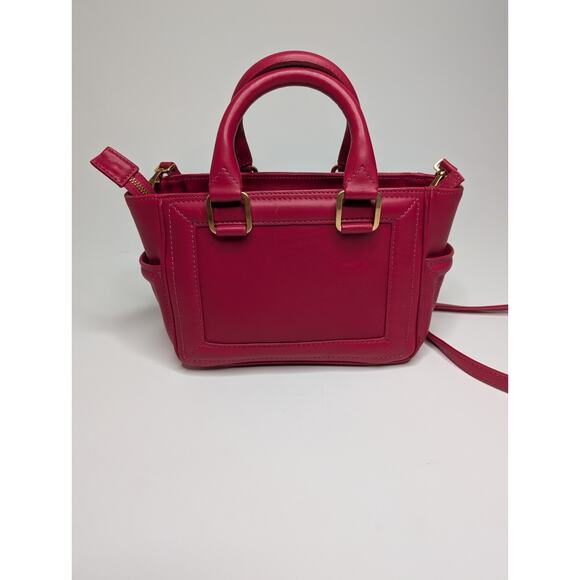 Aleksandra Badura Ladylike Mini Bag Calfskin Top-Handle Tote Bag Fuchsia - Picture 6 of 15